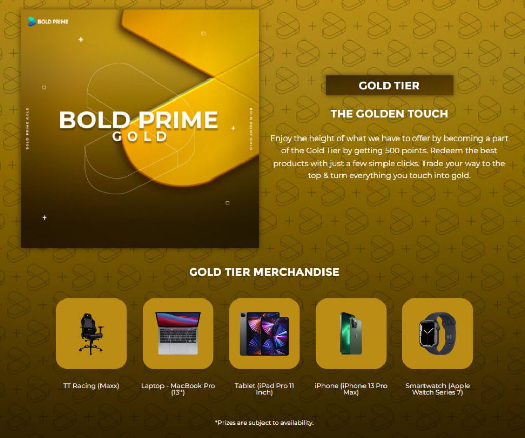Bold Prime Loyalty Program