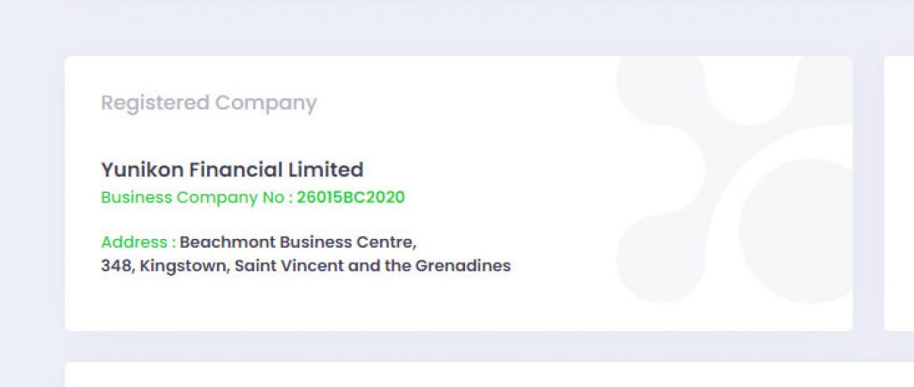 YunikonFX Company Number