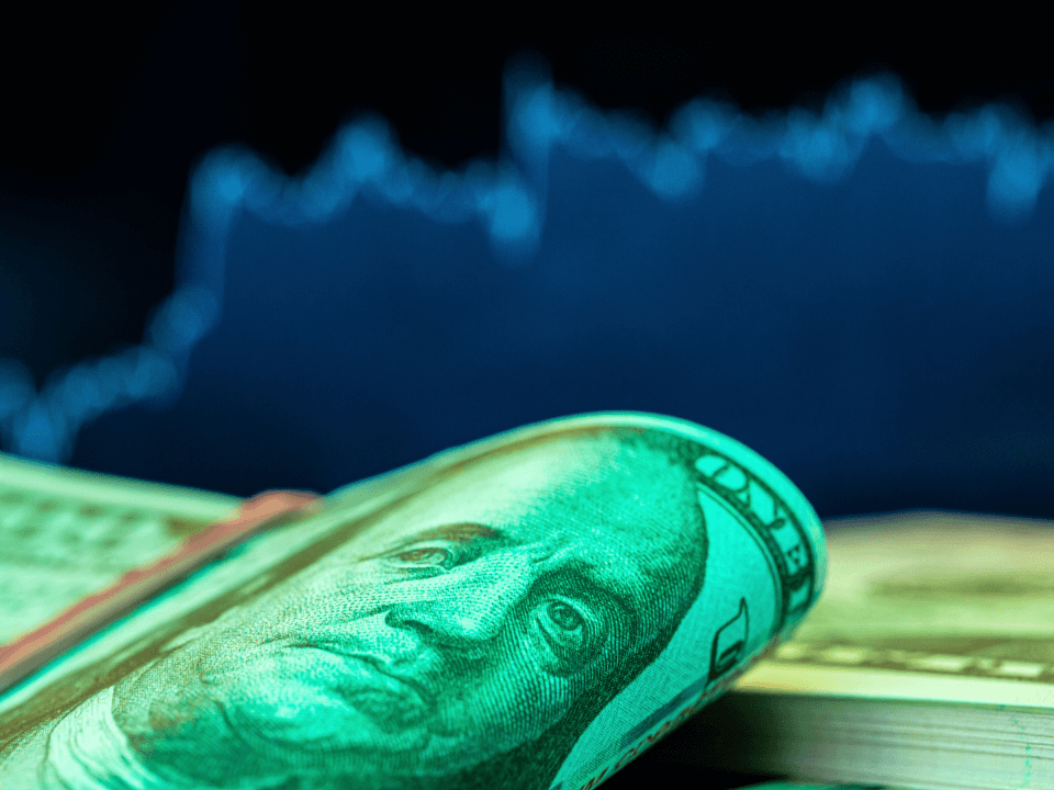 Dollar Bill With Trading Chart