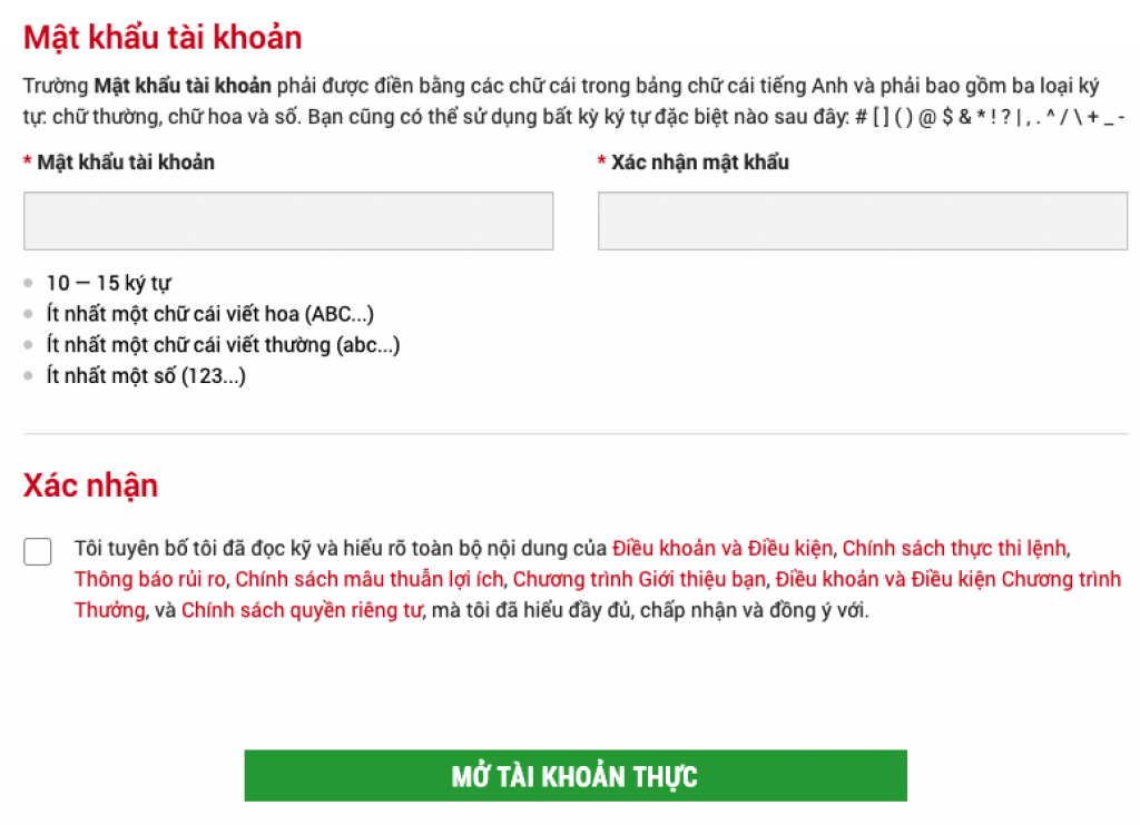 tạo mật khẩu đăng ký tài khoản