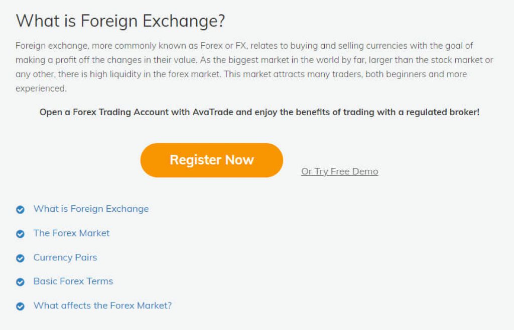 What is foreign exchange