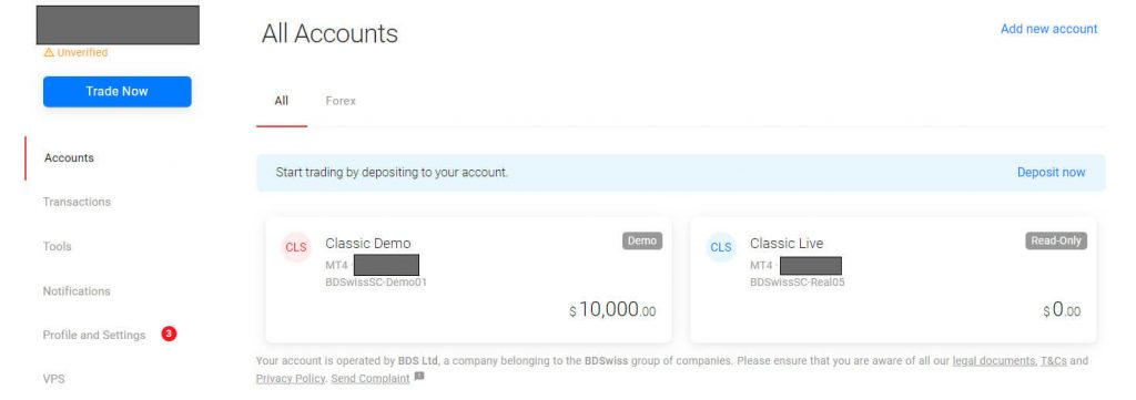 BDSwiss Sign Up 3