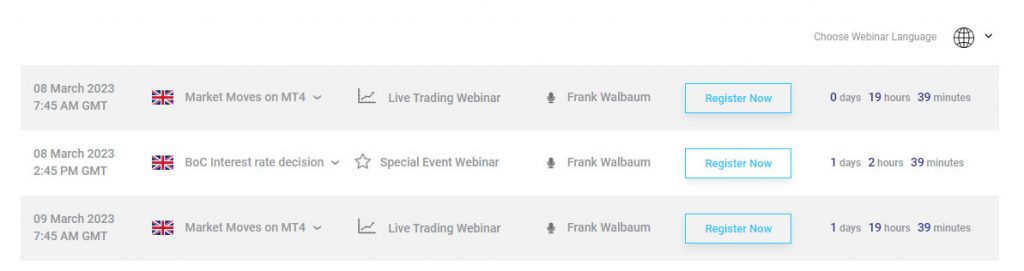 BDSwiss Webinars