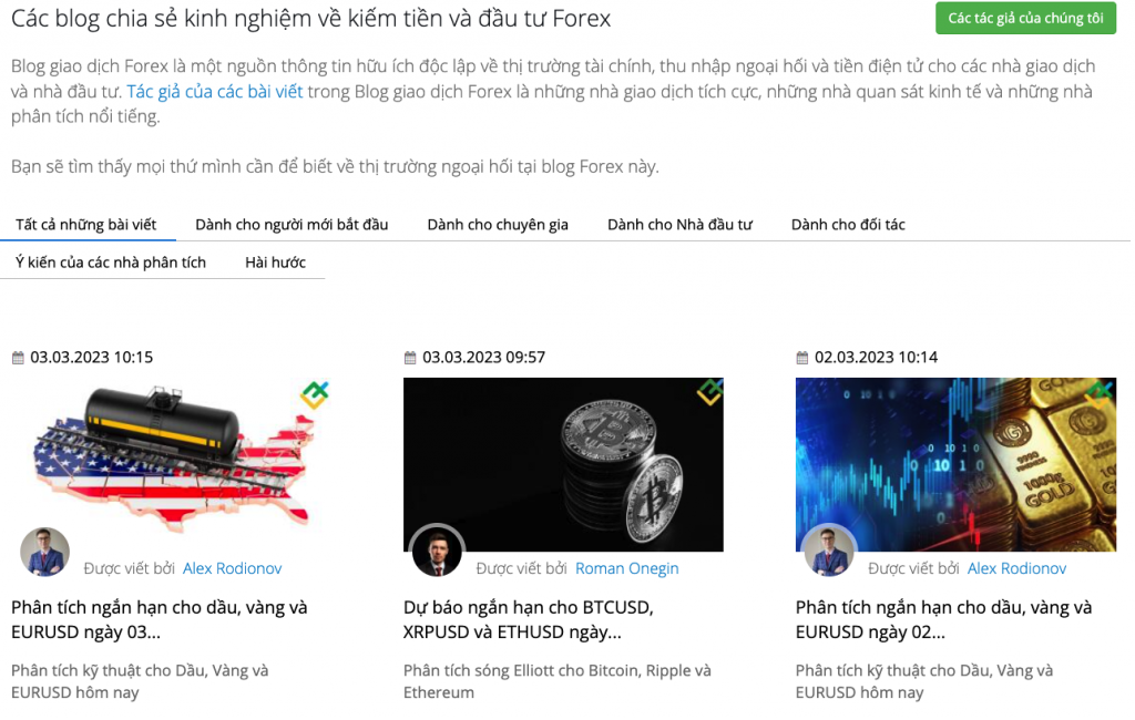 blog giao dịch Liteforex