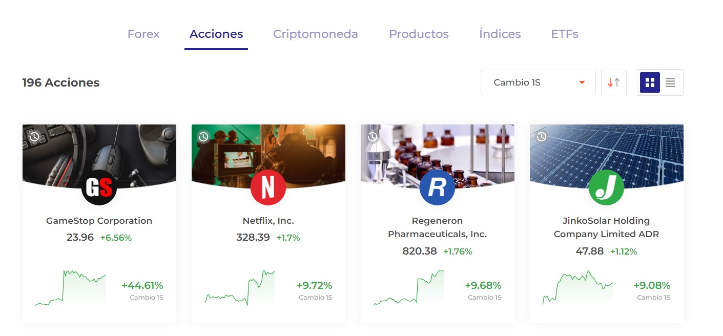 Acciones - IQ Option