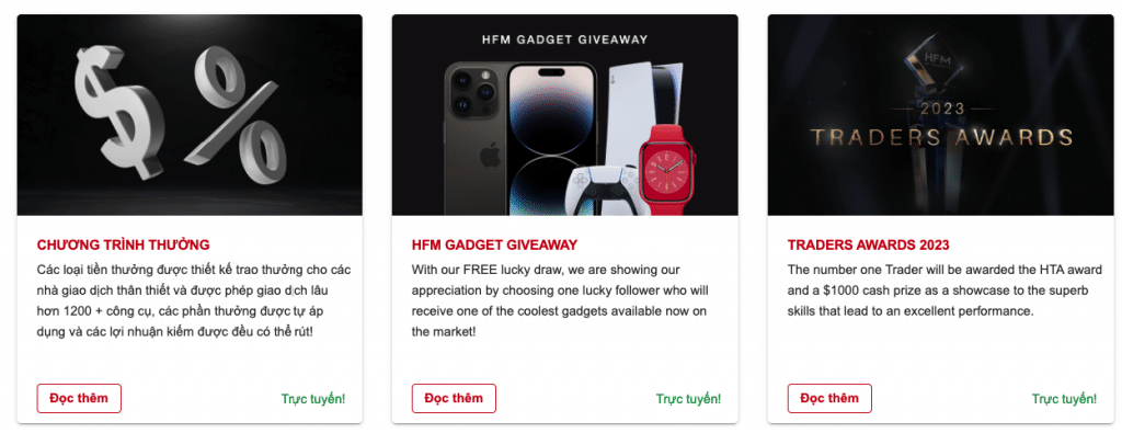 chương trình ưu đãi tại HotForex