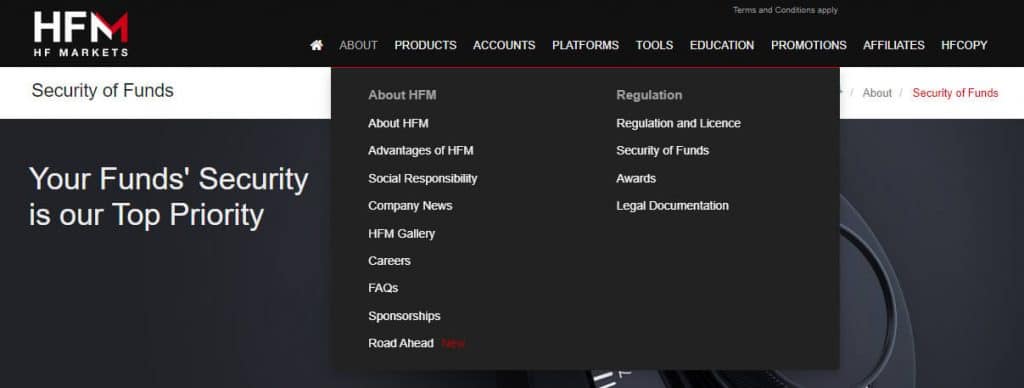 hfm security of funds