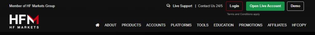 hfm website header