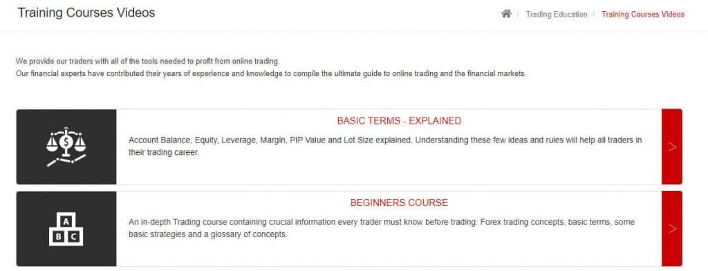 Training course video section