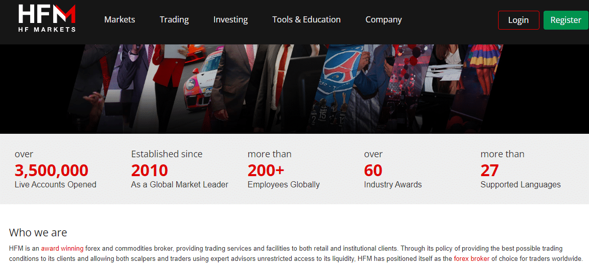 HFM website banner