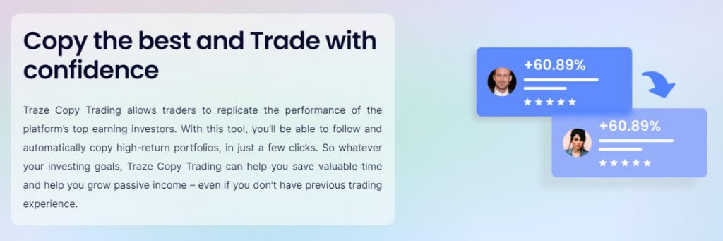 Traze Copy Trading banner image and details