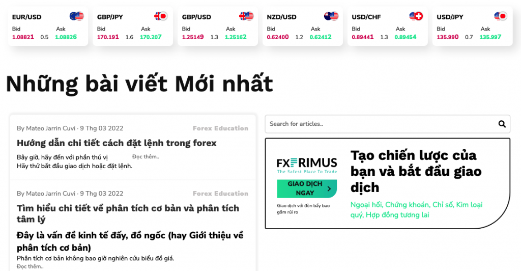 blog tại FXPrimus