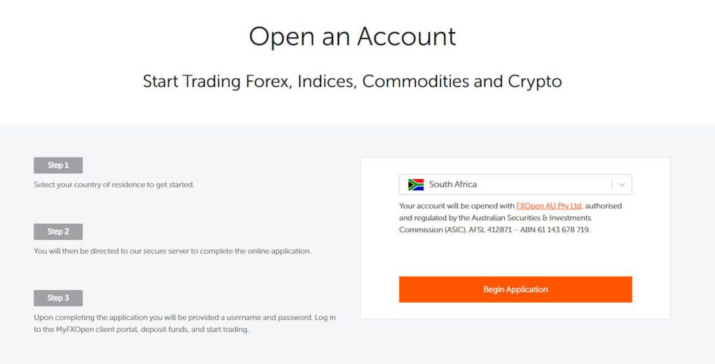 Open an account