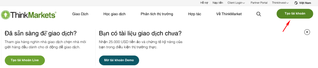 đánh giá sàn ThinkMarkets