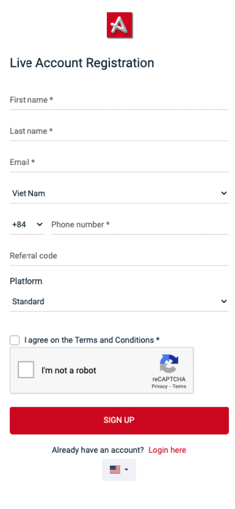 tạo tài khoản sàn Alpha Trading Hub