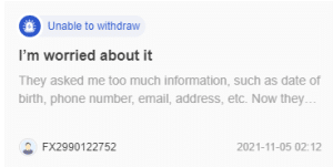 A customer review on Xero Market or XeroMarkets explaining not being able to withdraw funds