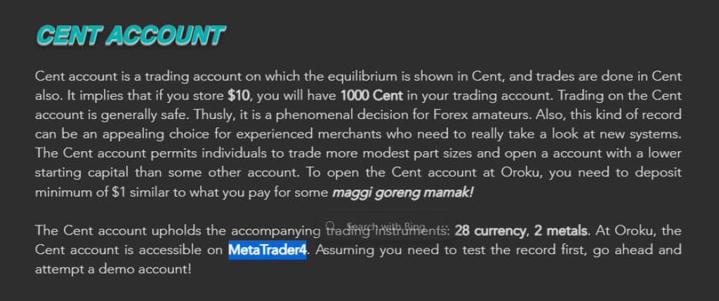 Cent Account