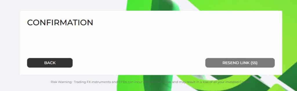 Confirmation page