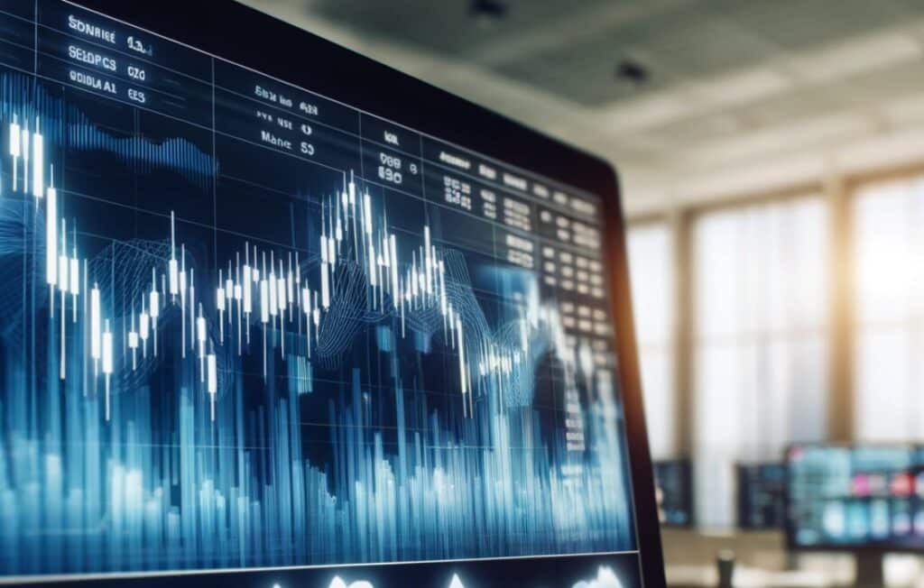 laptop showing CFD trading