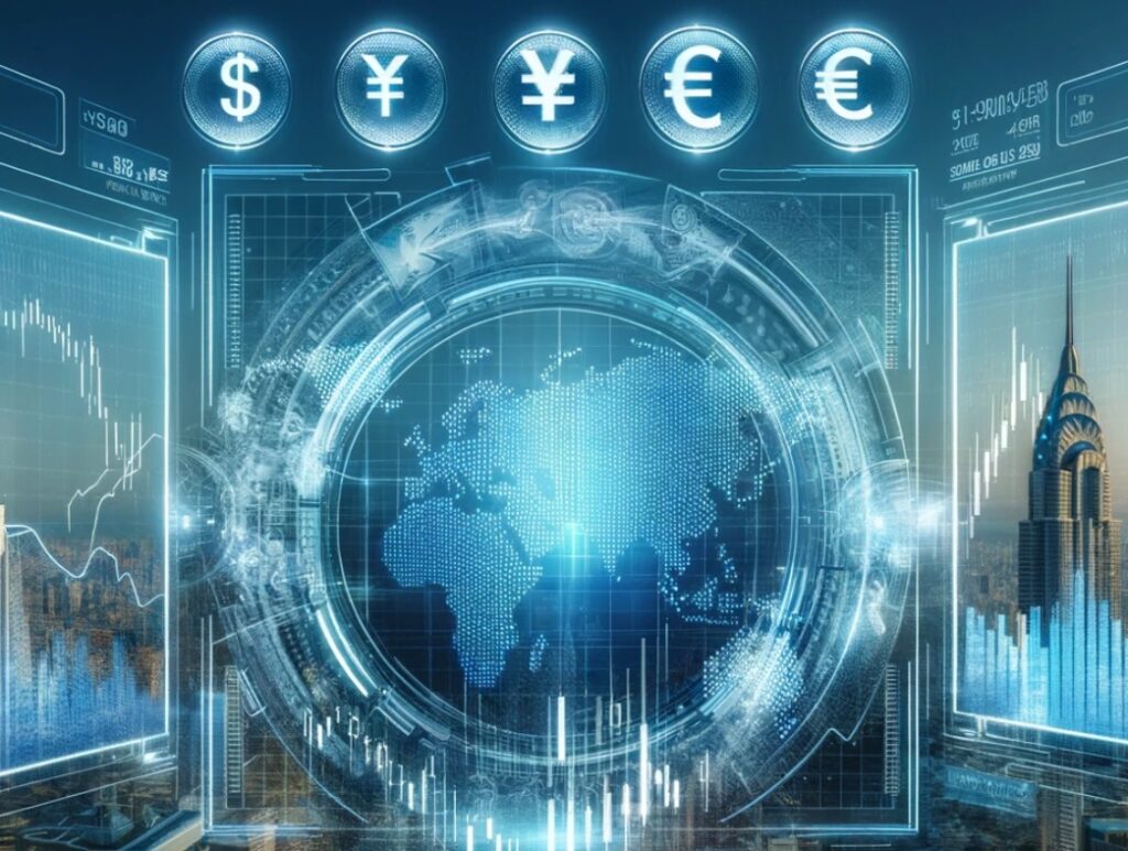 forex globe showing currencies