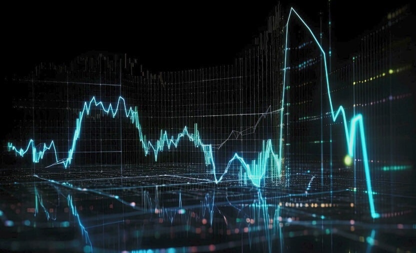 blue and black forex chart