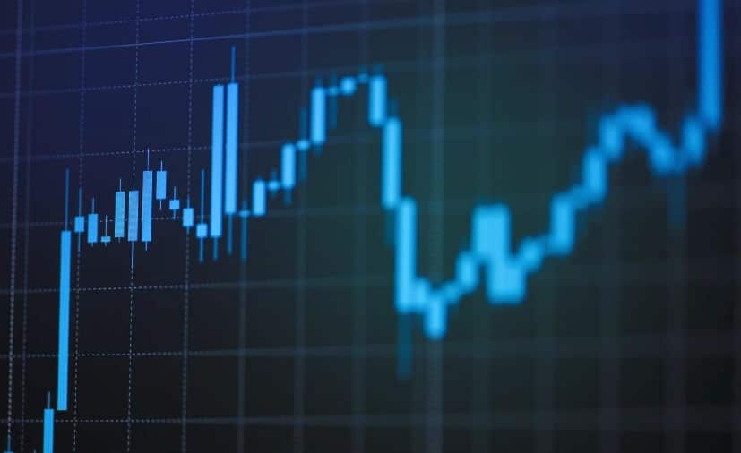blue trading chart