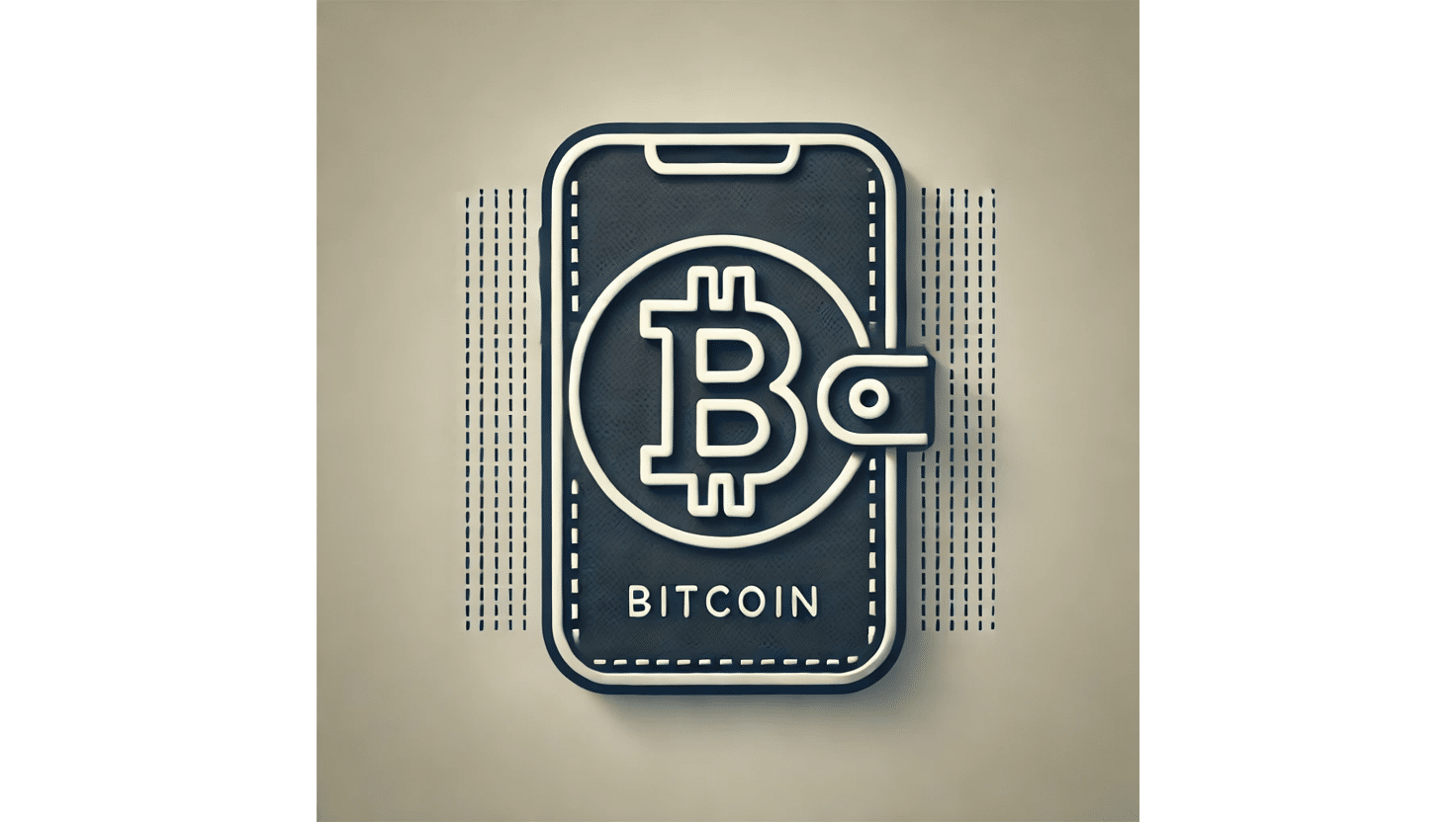 Illustration of a digital Bitcoin wallet icon with a stylized 'B' symbol on a smartphone-like device, representing cryptocurrency storage options in the context of Hot vs Cold Wallet choices.