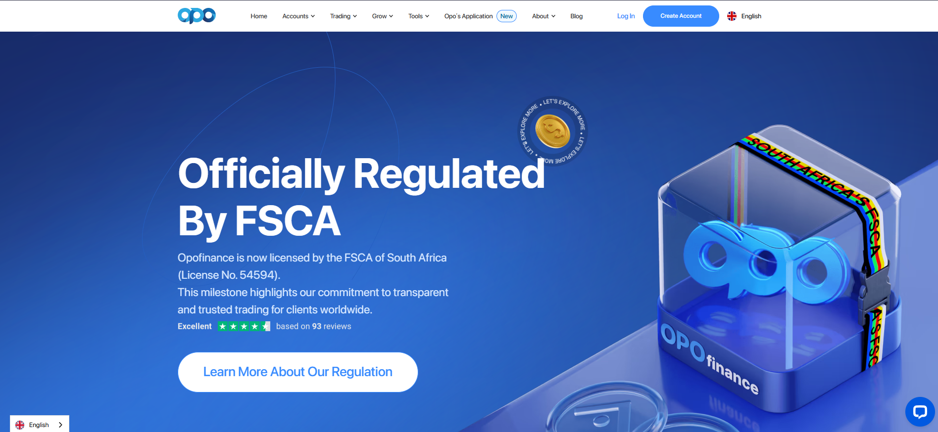 Opofinance Review: Homepage